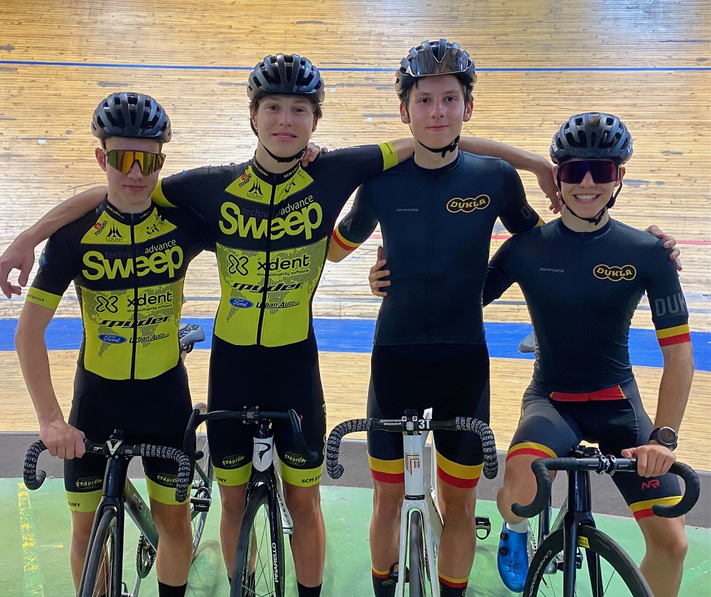 Dukla Praha juniors - novackove tymu, Vilk, Becka, Drabek, Hasal.jpg